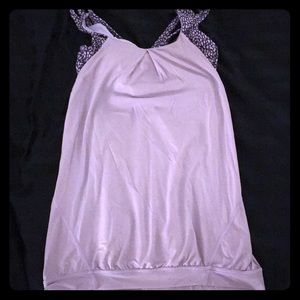 Lululemon Purple Built in Sports Bra Top Size 6